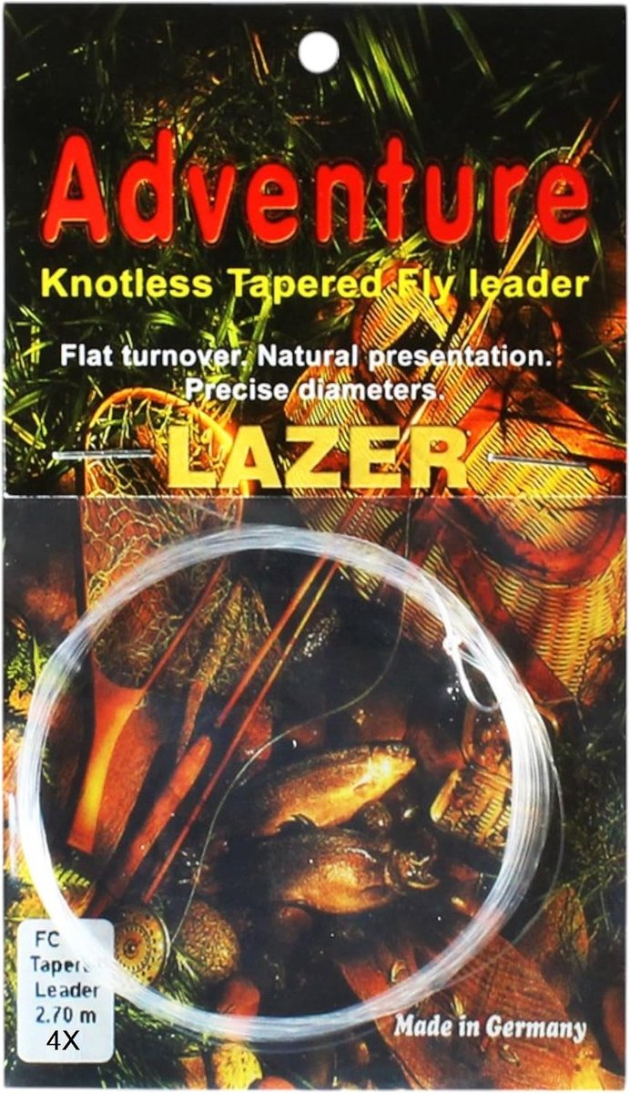 Fly Fishing Front Pocket Size 4X / 2.7m / 3.8kg - Front Pockets for Fly Fishing - Cord - Fluorocarbon Fishing Line - ShopVlot
