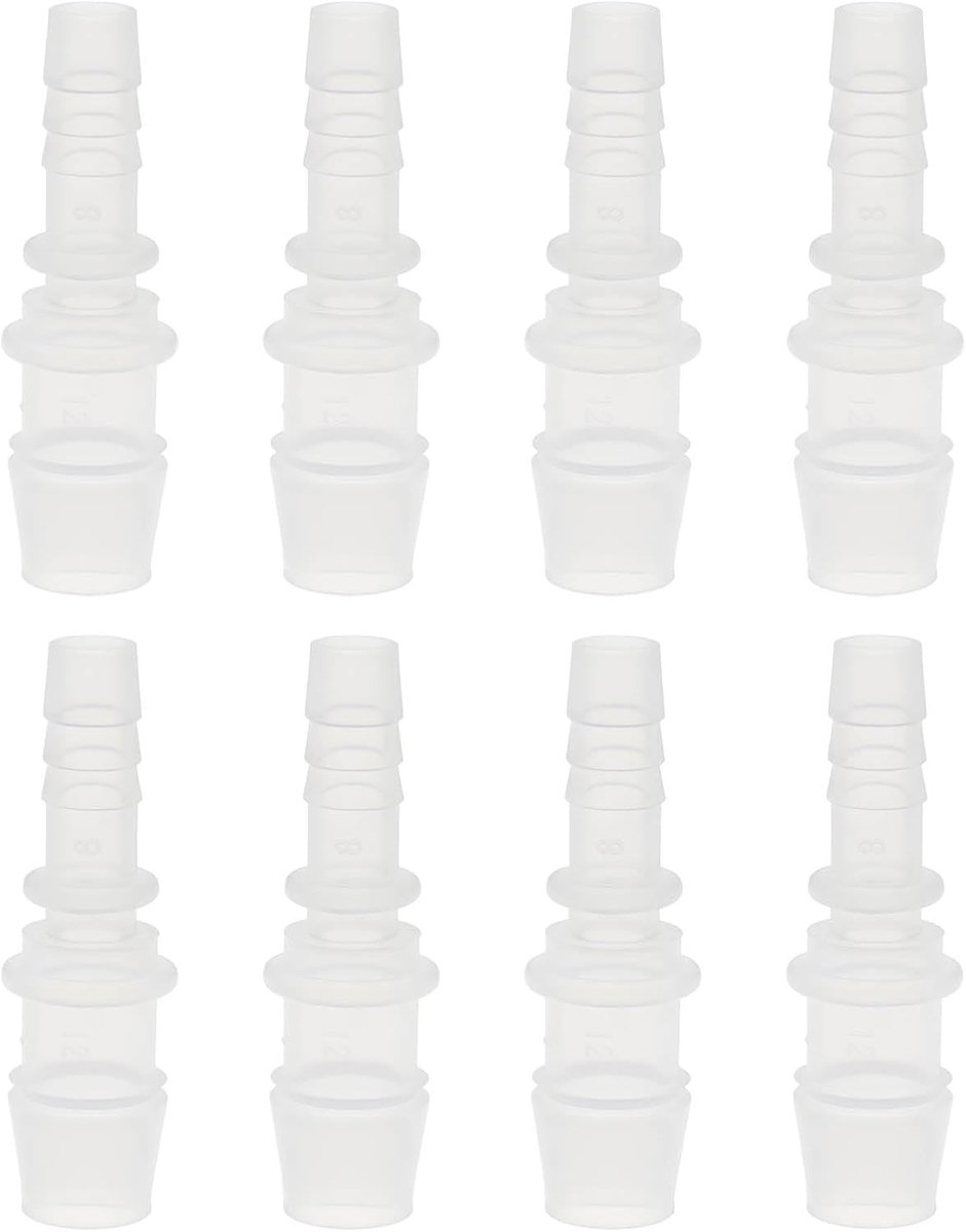 Hose pipe connector 8mm naar 12mm - plastic reducer - lekvrij - voor tuinbewatering - ShopVlot