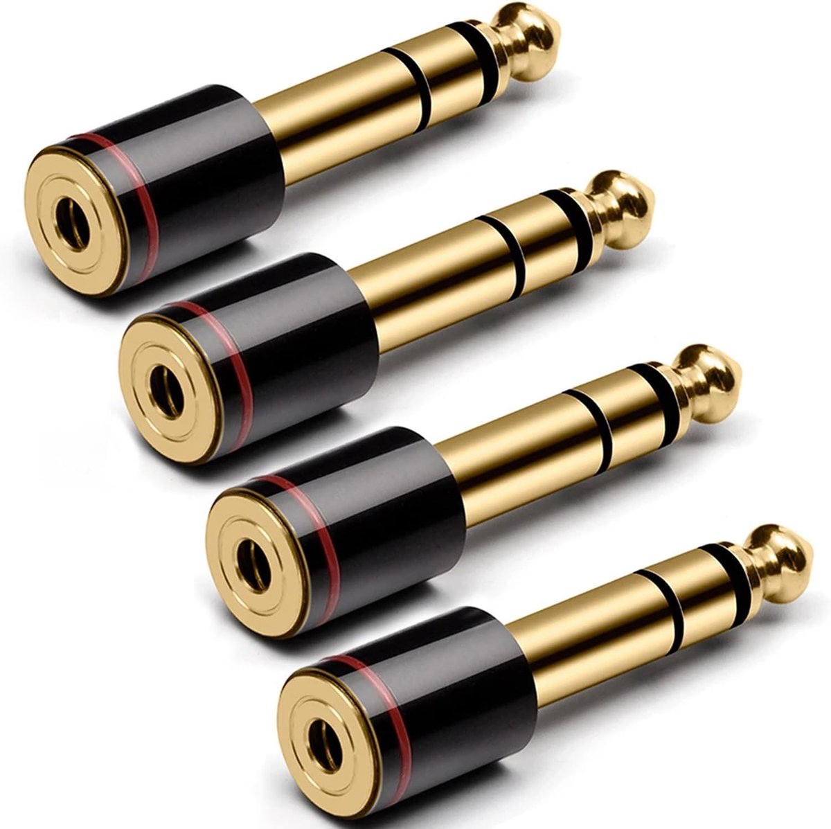 Audio adapter 6,35mm naar 3,5mm - gouden connector - voor hoofdtelefoon en gitaar - uitzonderlijke geluidskwaliteit - ShopVlot