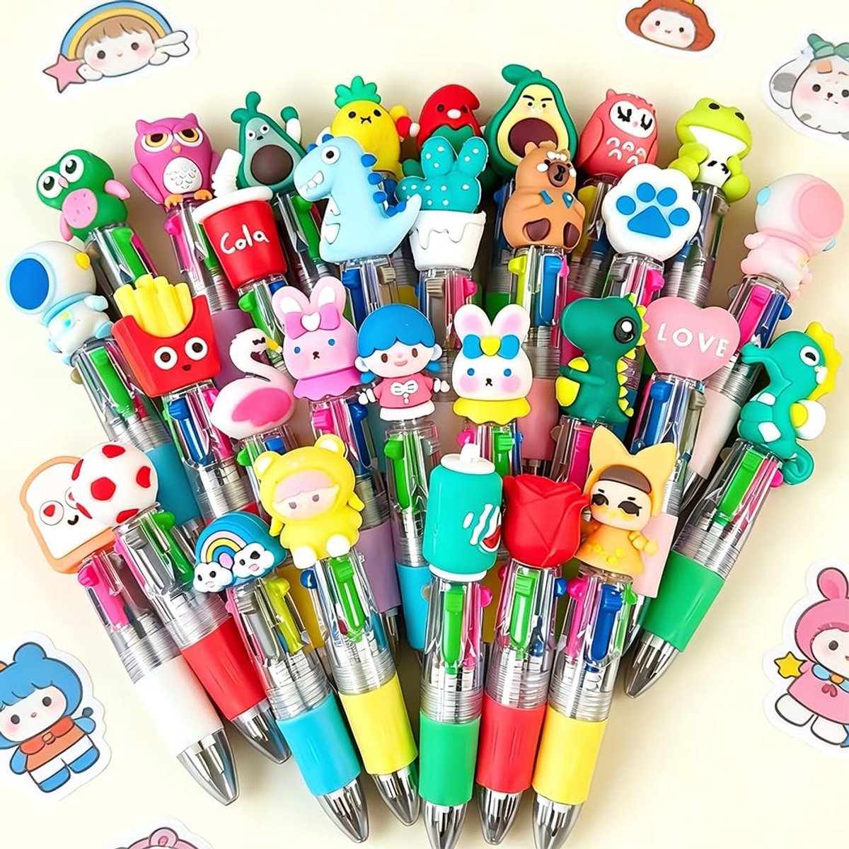 Balpen 4-in-1 - kleurrijk - met verwisselbare kleuren - perfect afstuderen cadeau - ShopVlot