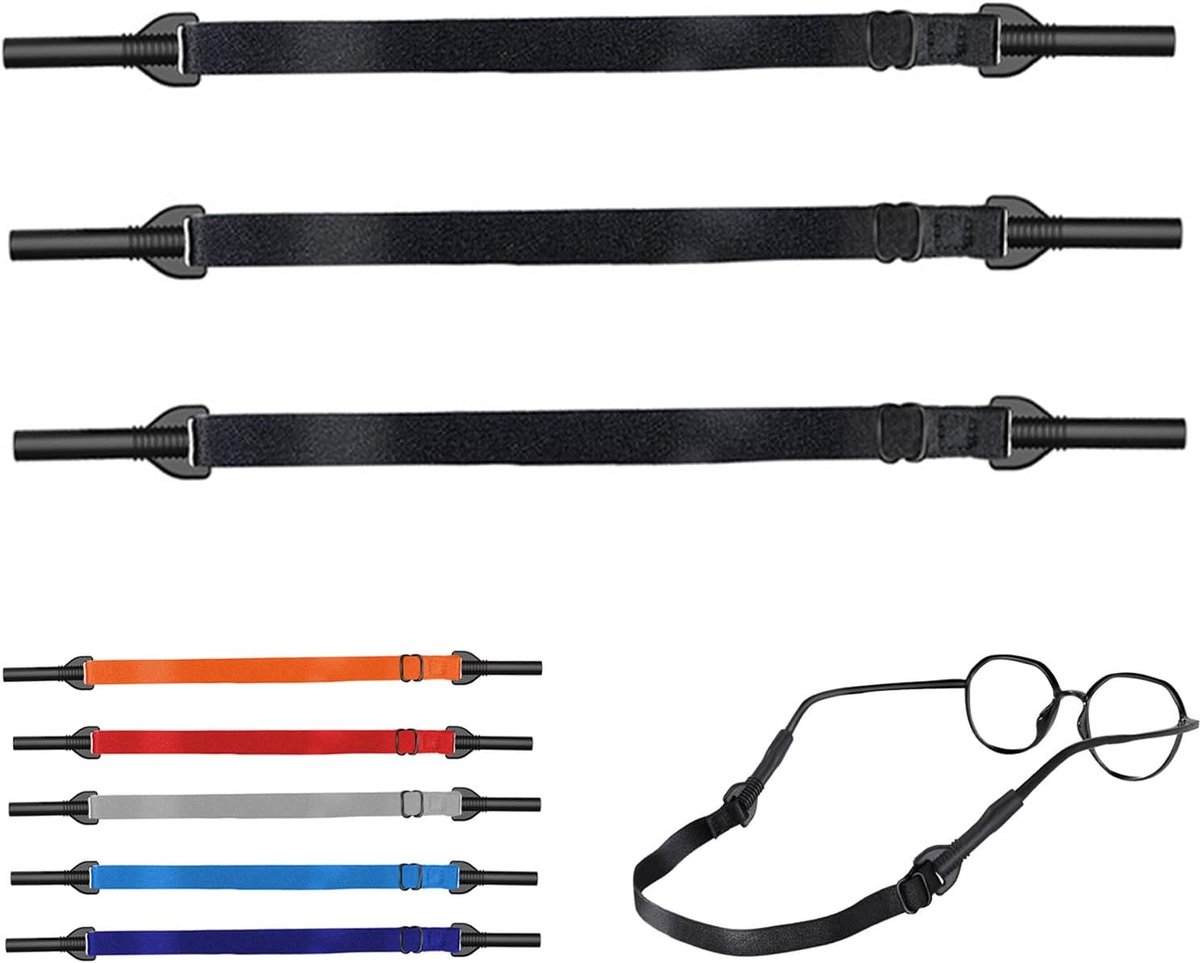Brillenketting verstelbaar - elastisch sportbrilband - antislip design - ideaal voor zonnebril en leesbril - ShopVlot