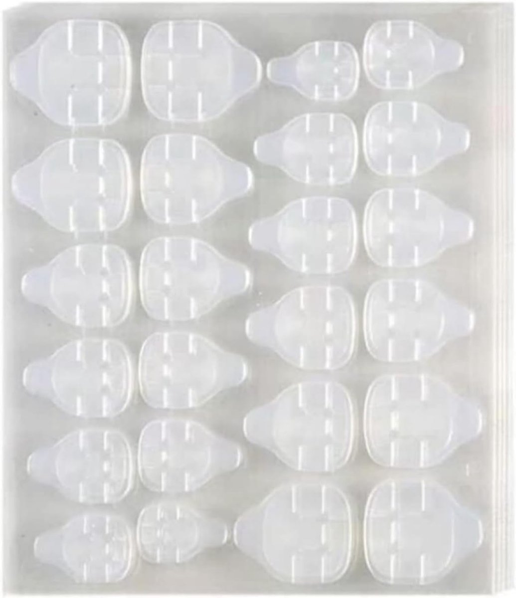 Teennagel Stickers 10 Vellen - Transparante Dubbelzijdige Plakband - Ademend en Lichtgewicht - Ideaal voor Kunstnagels - ShopVlot