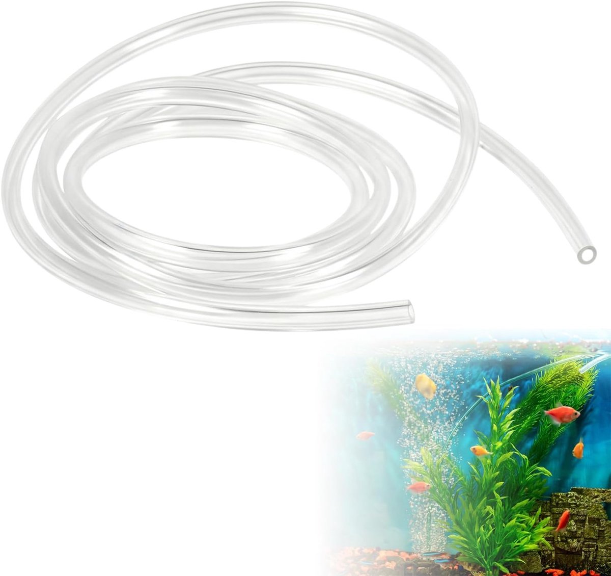 Transparante siliconen slang 5m - PVC slang - 4mm ID x 6mm OD - ideaal voor aquariumgebruik - ShopVlot