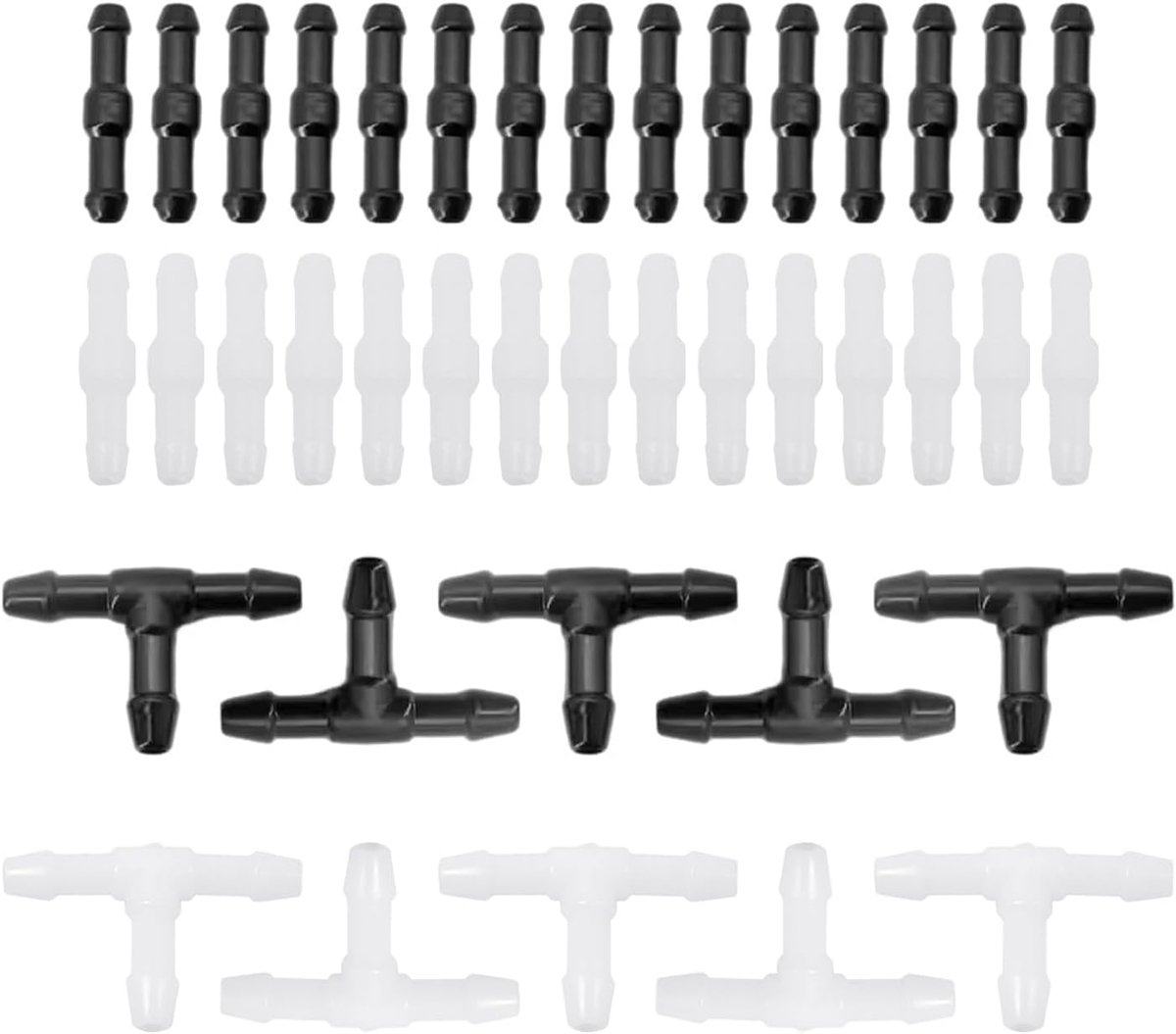 Hose connectors set - 30 éénwoordslangverbinders - 10 T-vormige driewegconnectoren - ideaal voor waterdampers - ShopVlot