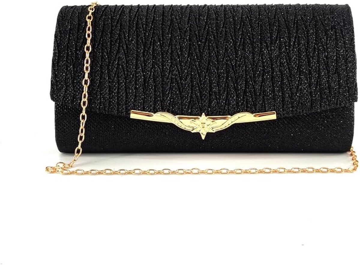 Clutch tas dames elegant - schoudertas met ketting - kleine handtas voor bruiloft - ShopVlot