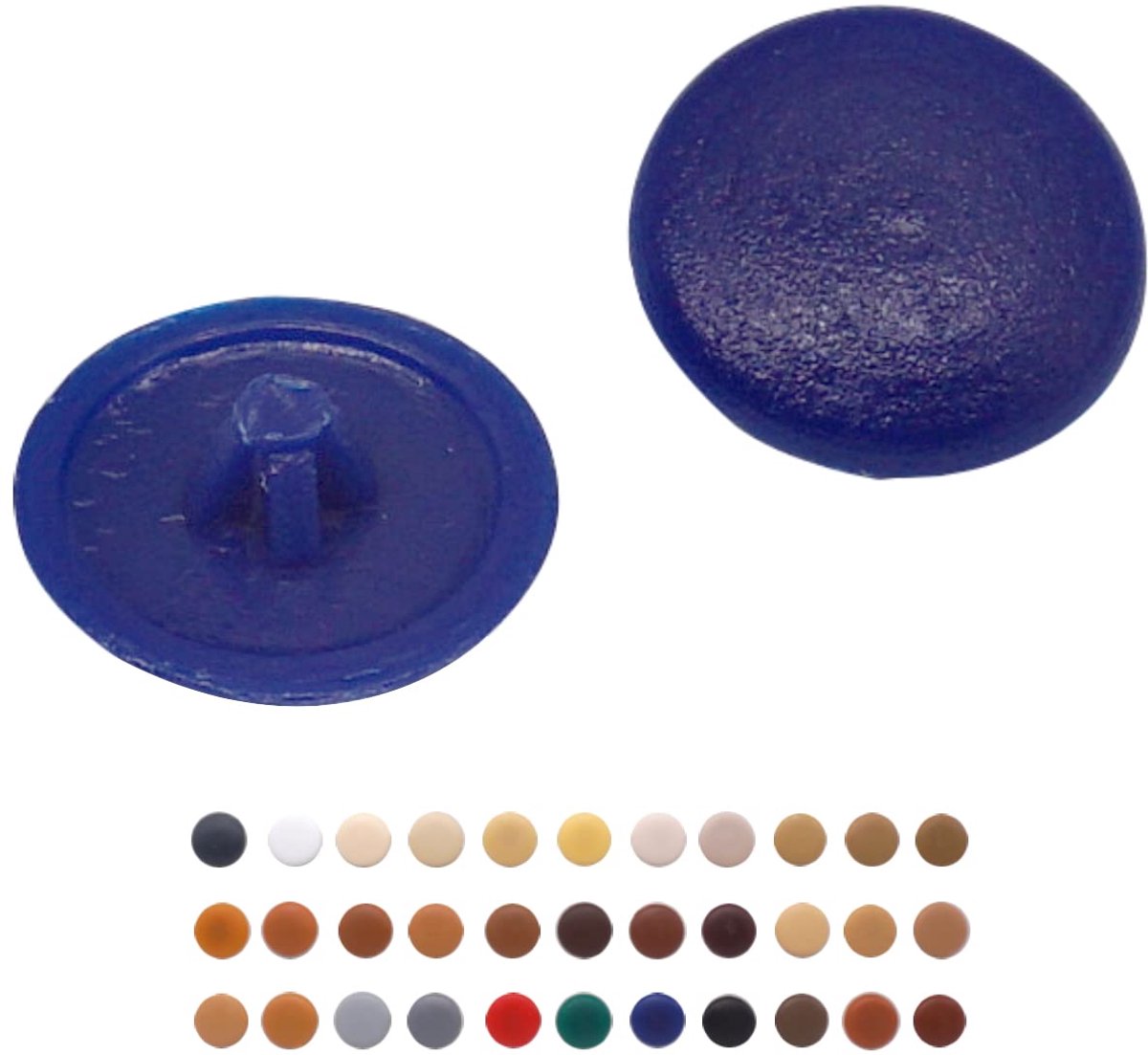 Schroefdeksels set van 50 - 12 mm diameter - Blauwe kunststof - Verberg schroefkoppen esthetisch - ShopVlot