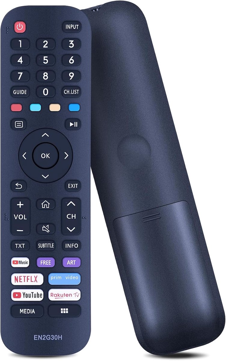 Vervangende afstandsbediening - compatibel met Hisense VIDAA Smart-TV - eenvoudig in gebruik - geen installatie vereist - ShopVlot
