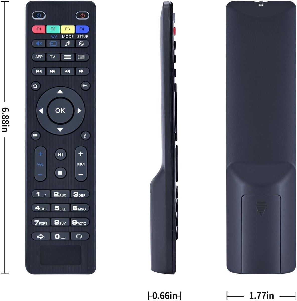Set of Top Box Replacement Remote Control Compatible with MAG Aura HD SE International 250 254 255 256 257 270 275 322 - ShopVlot