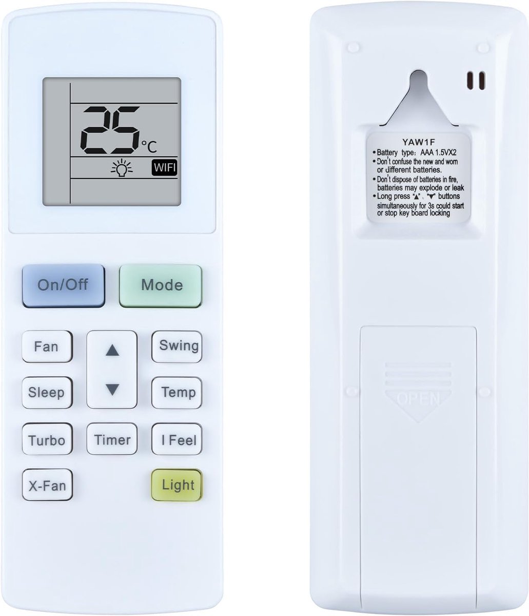 Replacement Air Conditioning Remote Control Compatible with GREE Montana Daitsu Hiyasu YAW1F YAW1F1 DS-9UIDN DS12UI-DN - ShopVlot