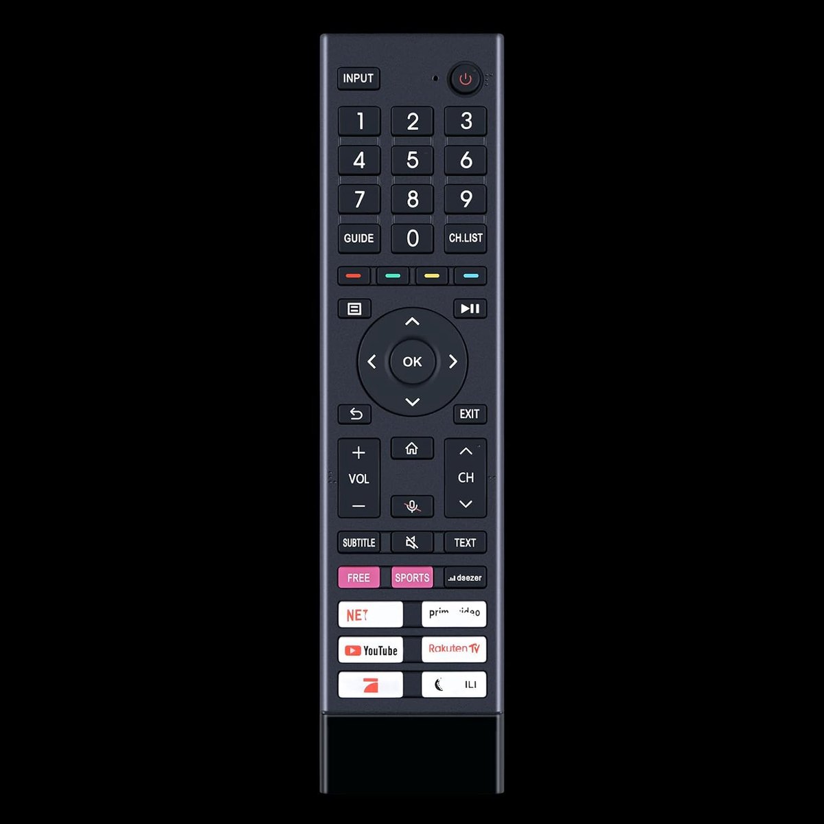 Geen spraakfunctie ERF3I80H afstandsbediening compatibel met Hisense QLED 4K TV 43E7HQ ERF3I80H0012 ERF3I80H-0012 - ShopVlot