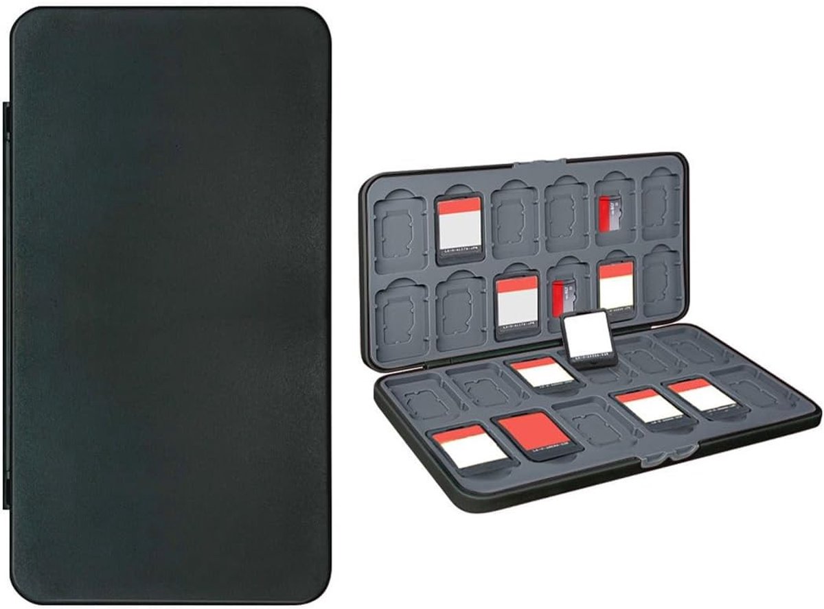 Opbergdoos voor 24 speelkaarten - Draagbare hardcase met siliconen voering, ideaal voor gamekaarten en spelletjes
