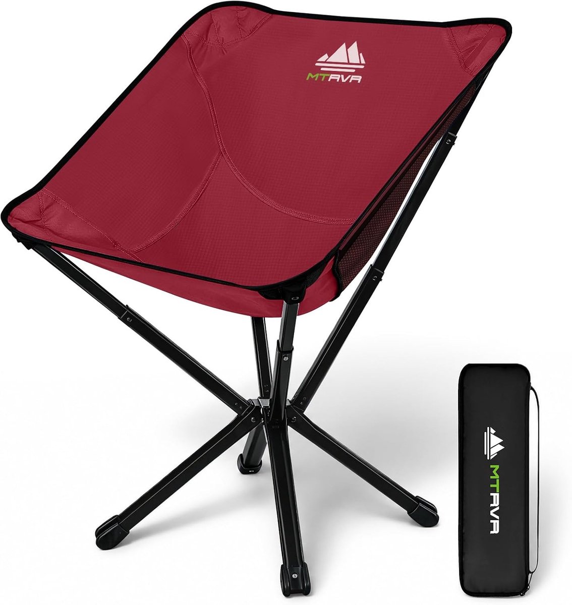 MTRVR Lightweight Folding Camping Chair Compact One-Piece Design, Quick Installation, Stable Aluminum Frame, Portable - ShopVlot