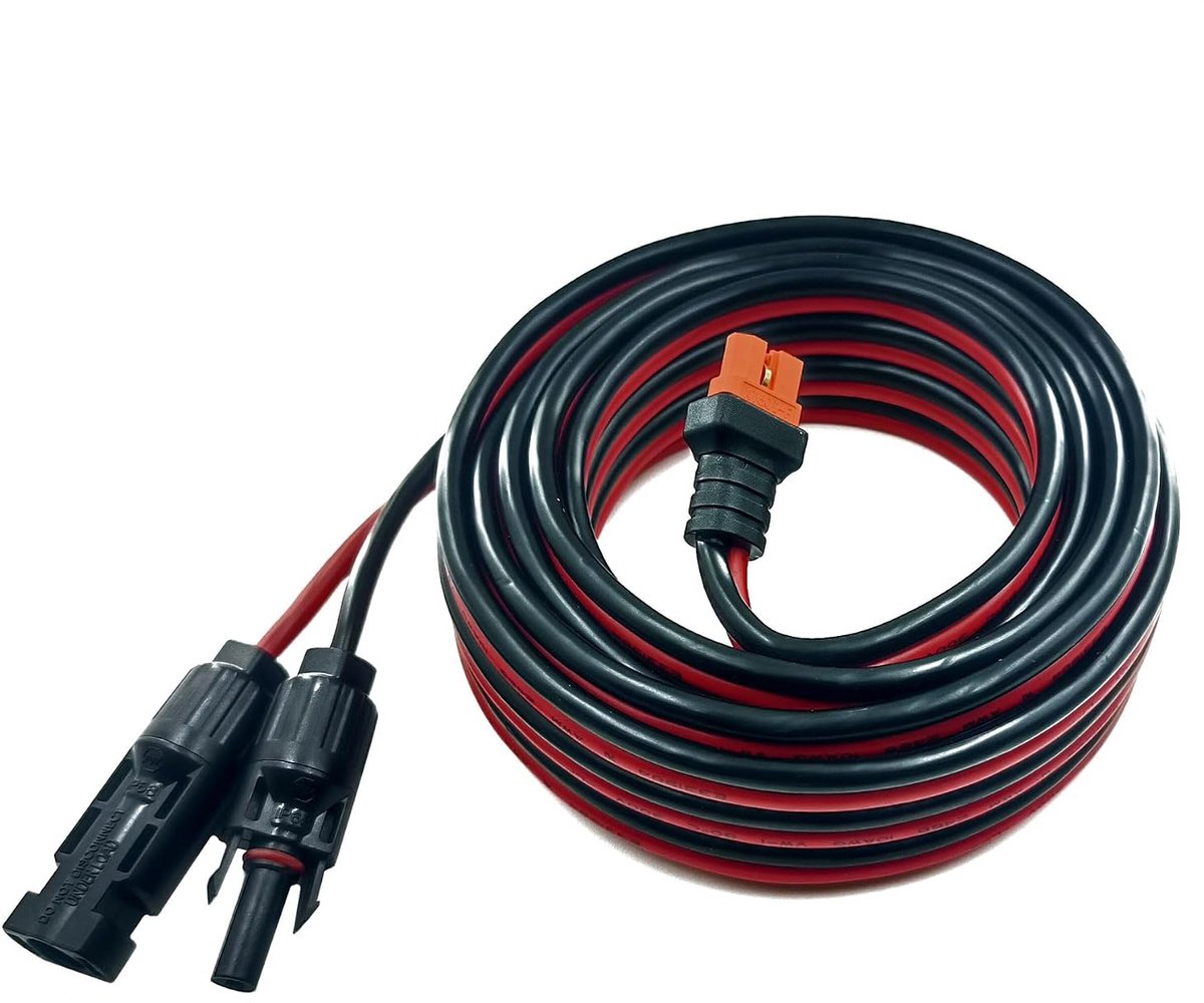 Solar Plug to XT60i Solar Cable, 12AWG XT60I-F Solar Charging Cable for Ecoflow Power Station, Solar Generator (10AWG - ShopVlot