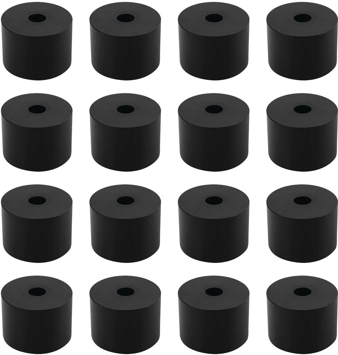 Pack of 16 Rubber Seals, Spacer Sleeves, Plastic, M5, 20 mm, Outer Diameter 5 mm, Inner Diameter 15 mm, Thickness - ShopVlot
