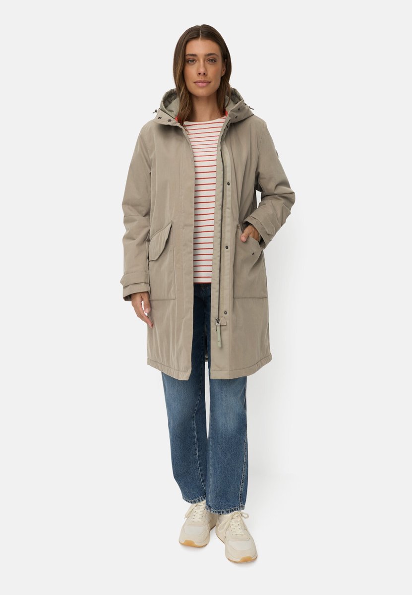 camel active Waterafstotende parka met 2-wegs ritssluiting - Maat womenswear-42 - Beige