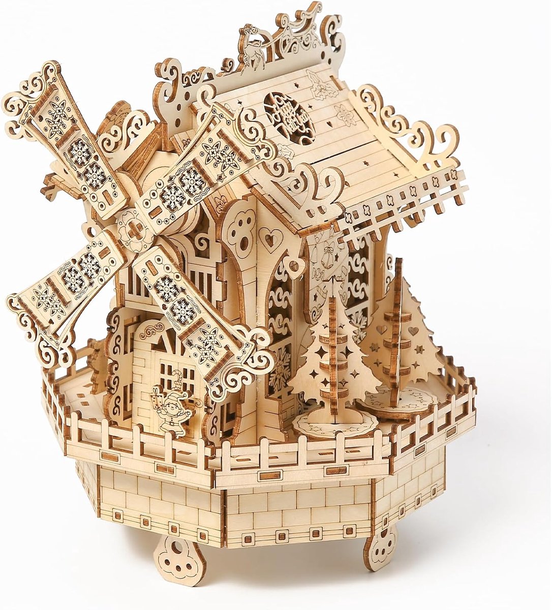 3D-houten puzzel voor volwassenen, 3D-puzzel, minihuis, bouwpakket, sprookjeshuis model, elfhutten, modelbouwset met - ShopVlot