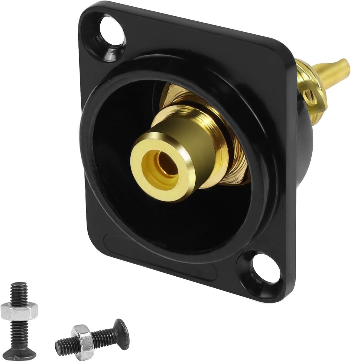 QIANRENON Gold Plated RCA Panel Mount Adapter RCA Bushing for Soldering AV Jacks Cinch Jack Solder Panel Sockets, XLR - ShopVlot