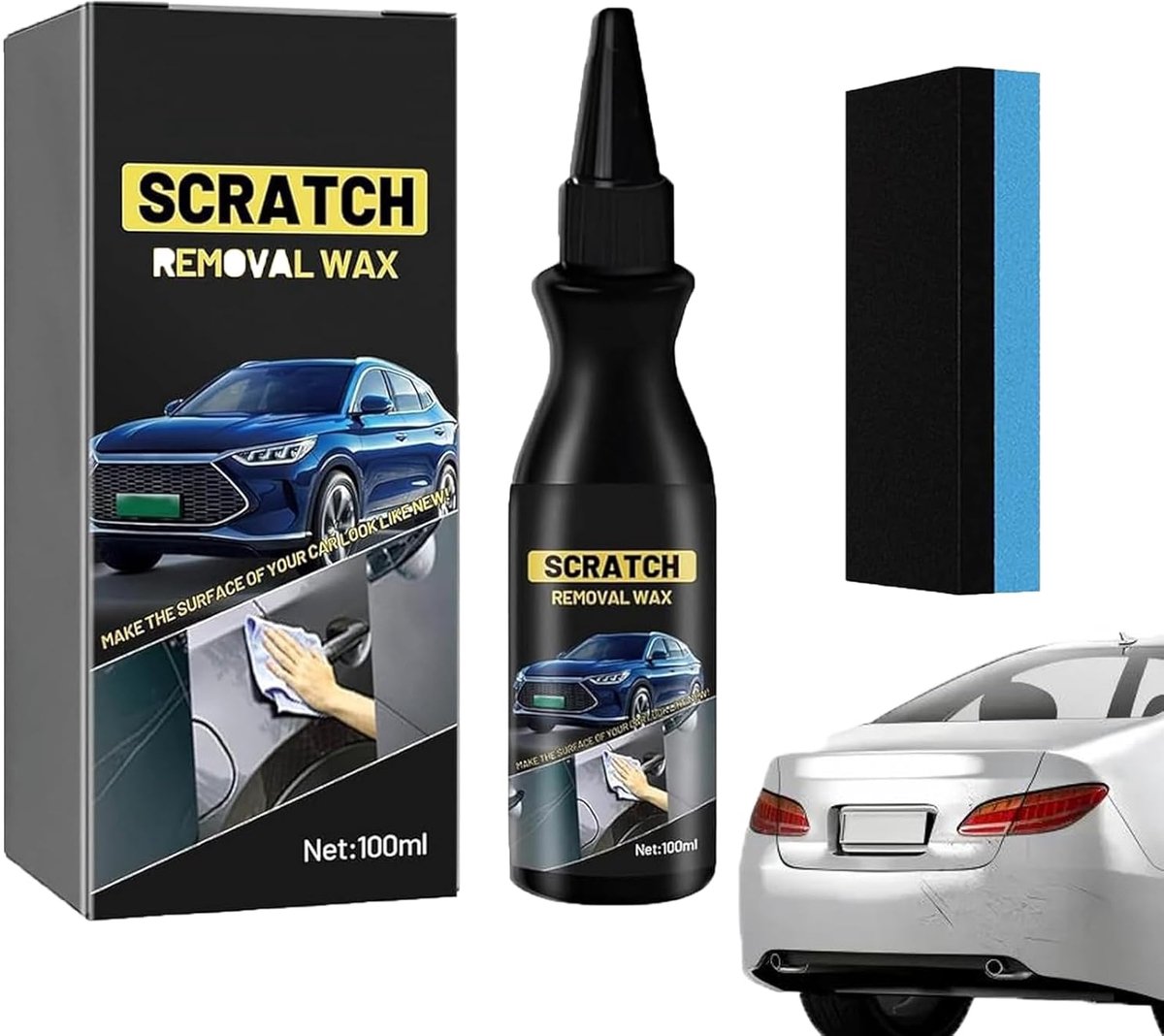 2025 Krasverwijderaar voor auto, krasverwijderaar voor voertuigen, autolak, krasverwijderaar, 100 ml - ShopVlot