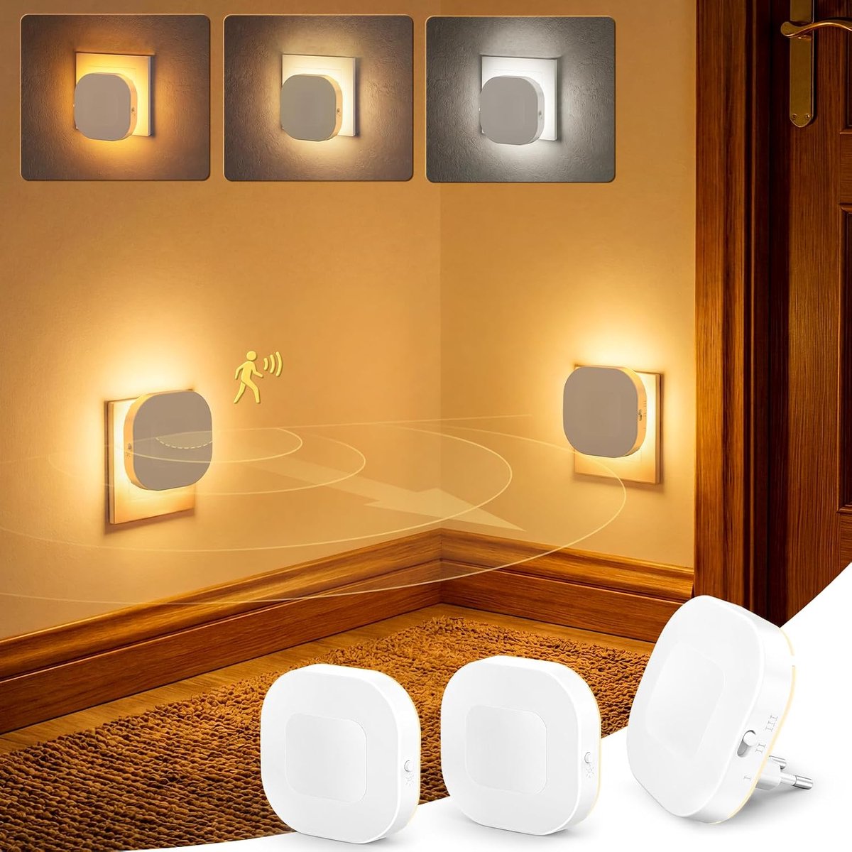 NIORSUN night light socket with motion sensor 3p - ShopVlot