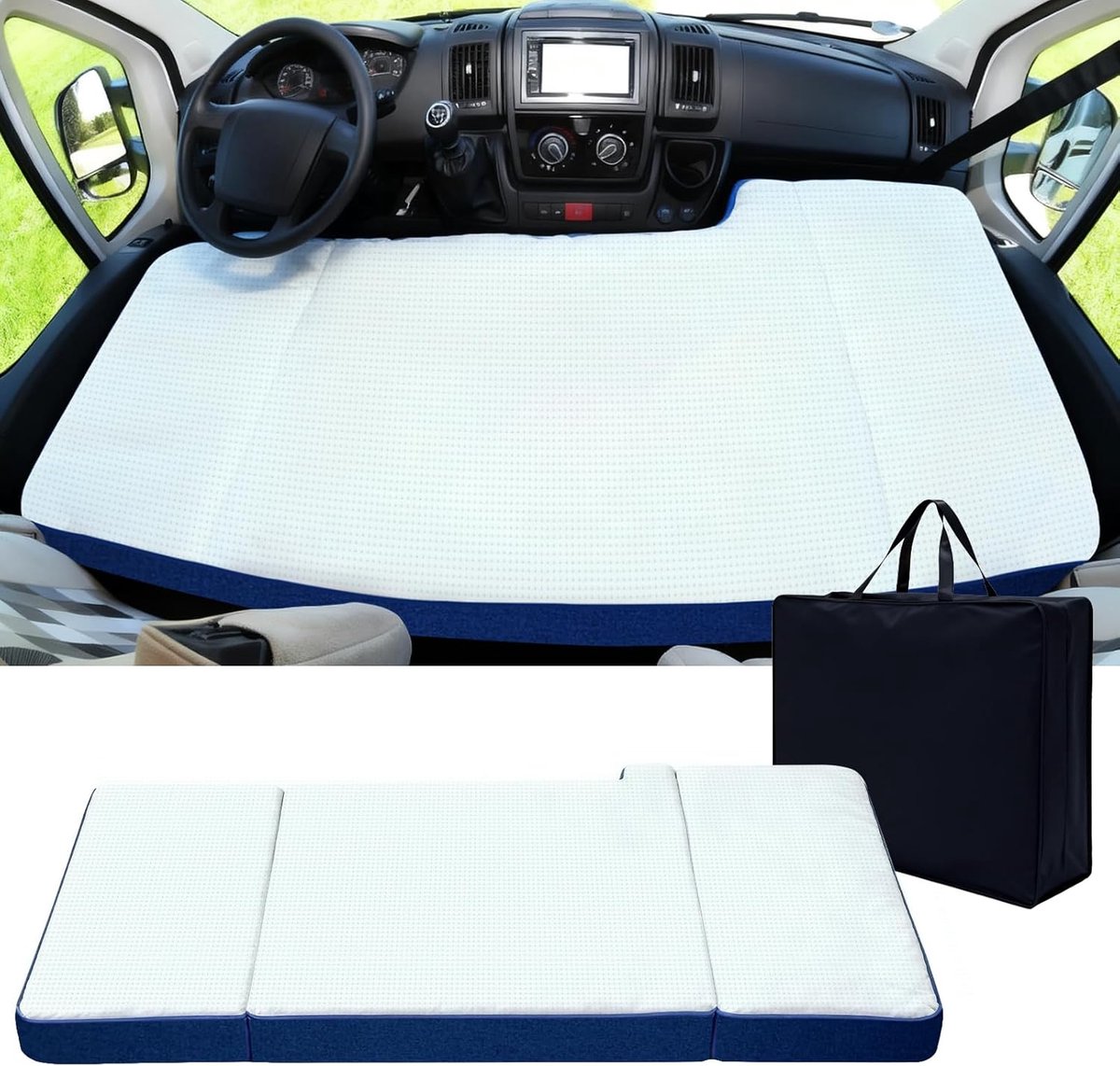 Thick and Breathable Folding Vehicle Mattress Compatible with Fiat Ducato Citroen Jumper Peugeot Boxer Type 250 Camper - ShopVlot