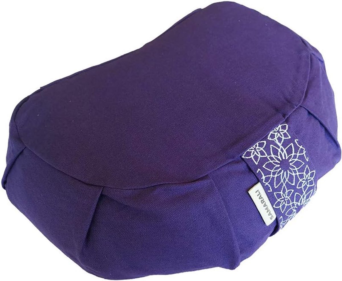 Meditation cushion crescent (in 6 colors) - 100% organic cotton - Responsibly produced - Buckwheat husks - ShopVlot