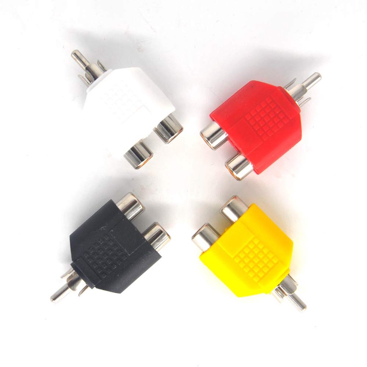 Padarsey RCA Y Splitter Adapter 2 Female to 1 Male for Audio Video AV TV Cable Convert, Piece of 4 - ShopVlot