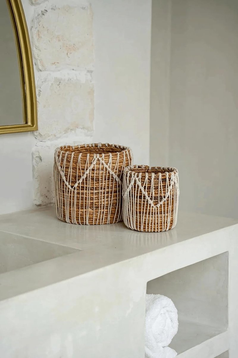 Le Macra-mazing mand - natuurlijk wit - S - ShopVlot