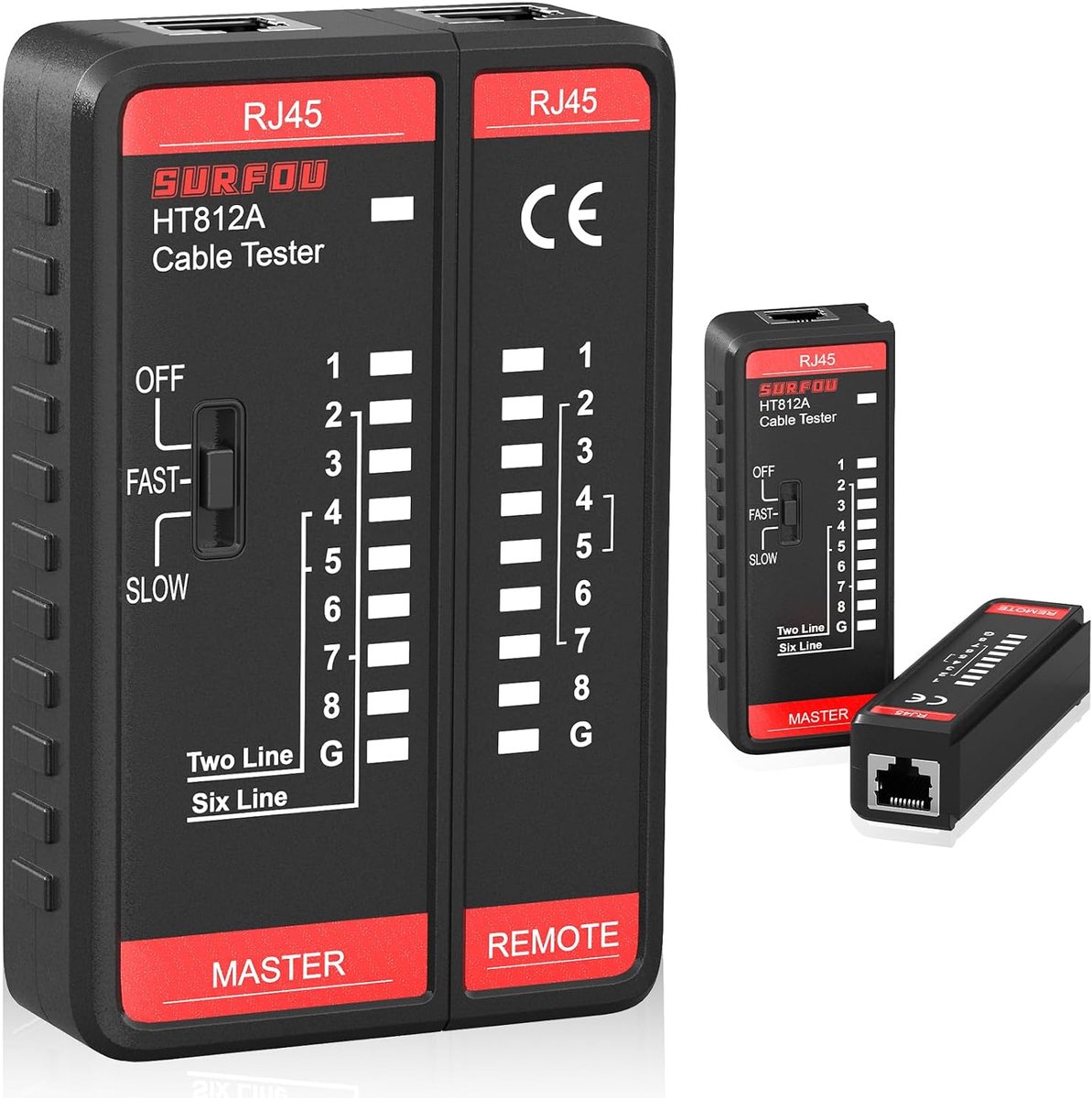 SURFOU Lan Tester Network Cable Tester, Rj45 Network Tester for Cat7 Cat6 Cat Cable, Network Cable Tester Ethernet - ShopVlot