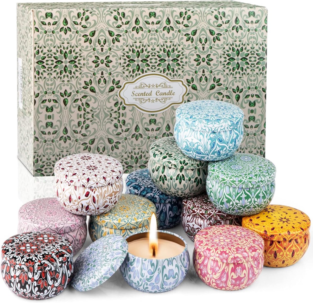 Dsclavacy Scented Candles Gifts for Women, 12 Pieces, 70g Candle Set, Natural Soy Wax Aromatherapy Candles for - ShopVlot