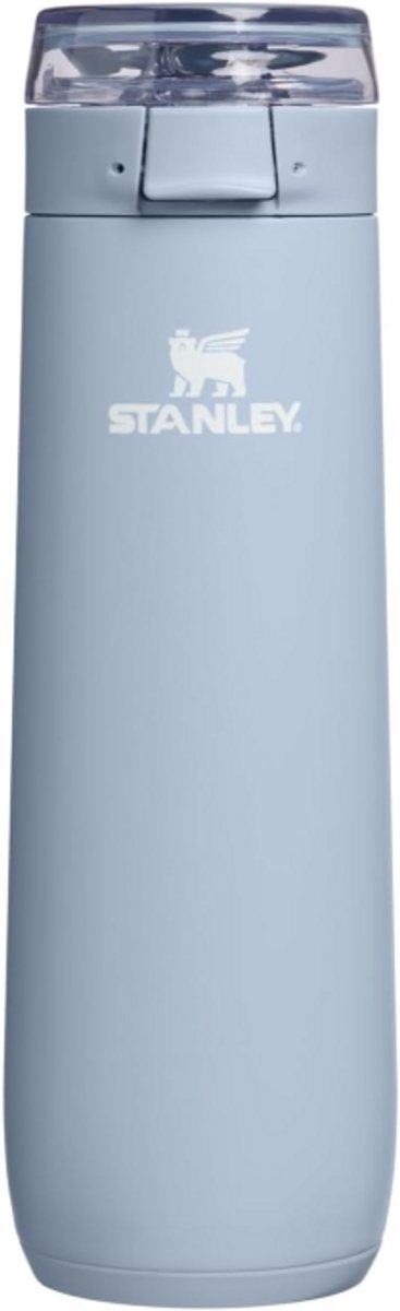 STANLEY Flowstate Spring Bottle 0.59L (Blue Dream Stone) – Lekvrije RVS Waterfles met Draagriem & Flip-Top Lock – Dubbelwandig Geïsoleerd – BPA Vrij