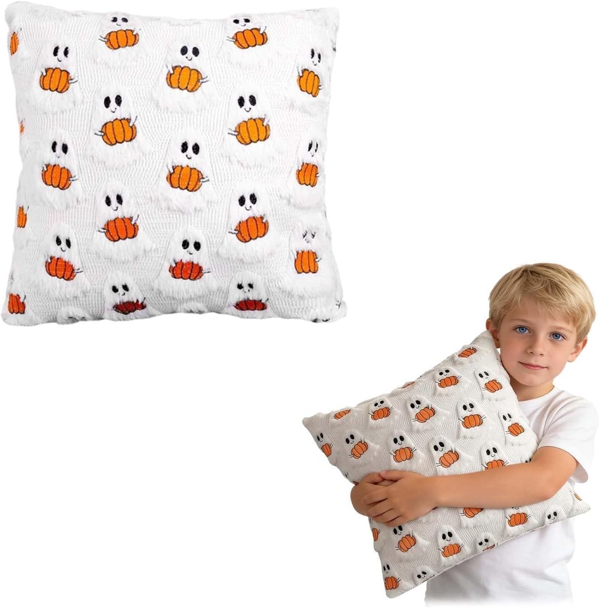Halloween kussensloop grappig - 45 x 45 cm Halloween spookkussenslopen - Halloween spookdecoratieve kussensloop - griezelige geest kussensloop - spookkussenhoes - Halloween-decoratieve kussenhoes