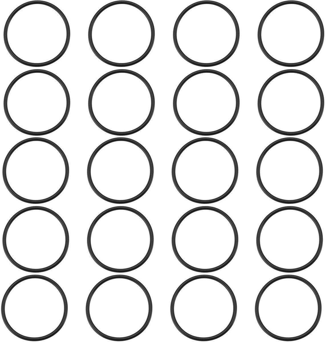 Dailygoods- O-ring 50 mm - Nitrilrubber - Afdichting - 20 Stuks - Slijtvast - Geschikt voor Sanitair - Afdichtring