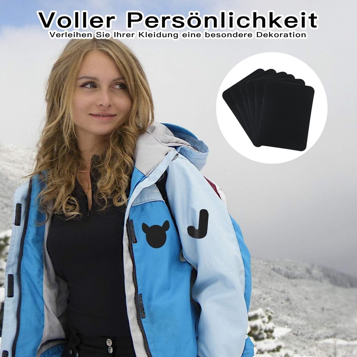 Dailygoods- Opstrijkpatches 26 Stuks - Zwarte Patches - Jeanspads - Naaiset - Duurzaam - Comfortabel Gebruik - Textielpatches