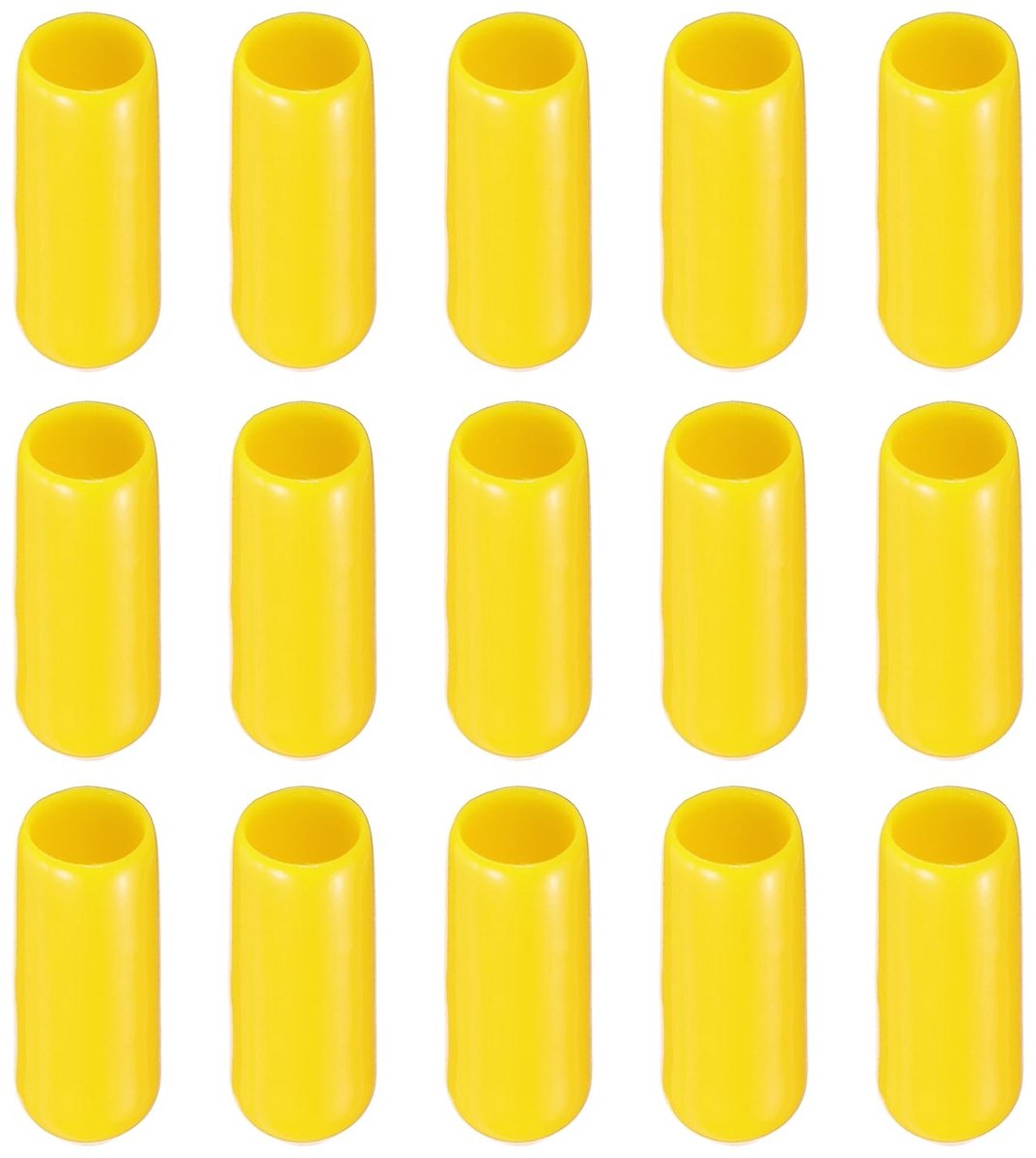 Dailygoods- Eindkappen 100 Stuks - Rubber - Bescherming Schroefdraad - Stofisolatie - Roestpreventie - Binnendiameter 9 mm - Geel - Beschermkappen