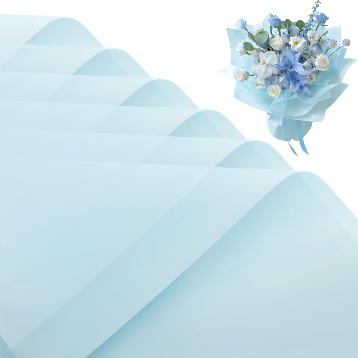 Dailygoods- Inpakpapier Waterdicht - 20 Vellen Bloemenboeket - Dubbelzijdig Mat - 57x55 cm - Cadeauverpakking - Perfect voor Bruiloften - Bloemenpapier