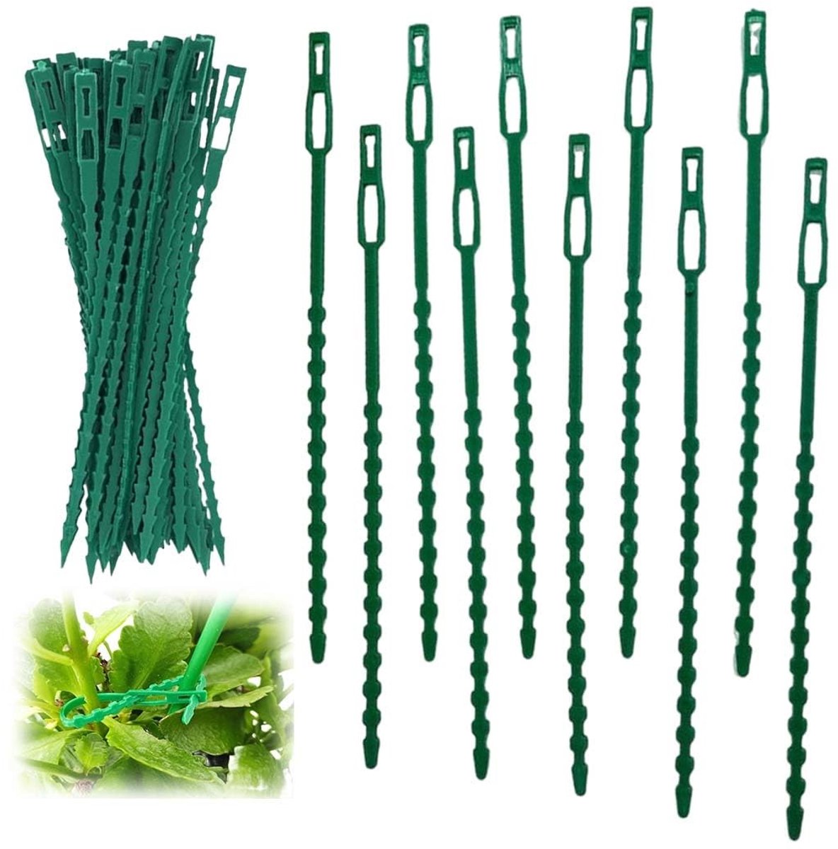 Dailygoods- Plantenbinders 50 stuks - Verstelbaar - Flexibel