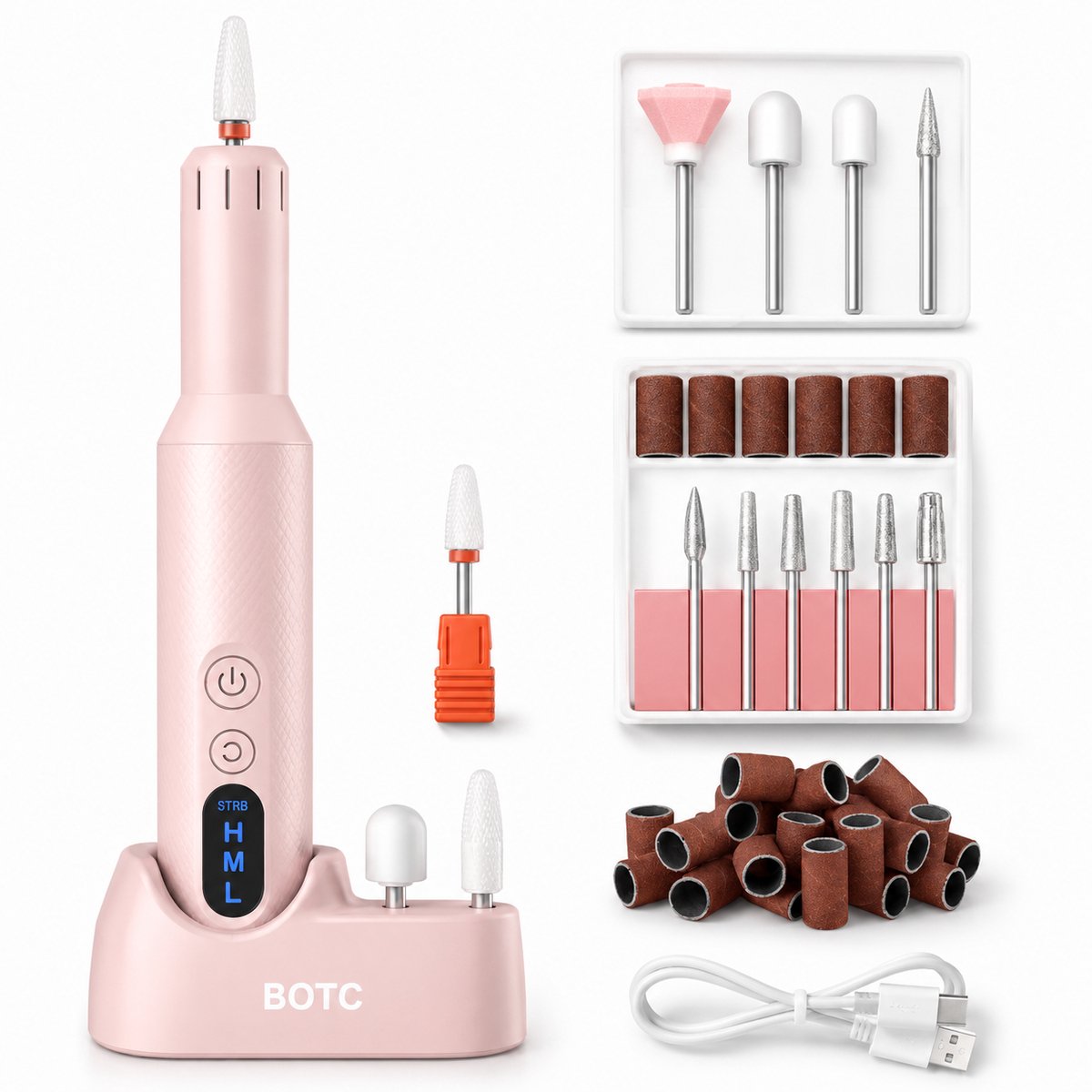 BOTC Elektrische Nagelvijl met Oplaadstation - Nagelfrees
