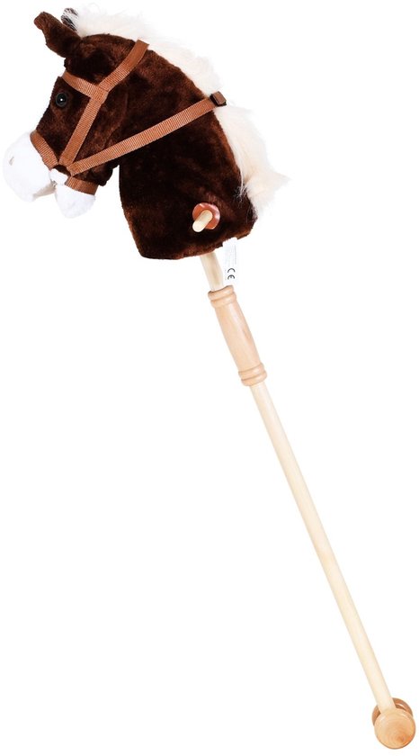 Stokpaard bruin - 95 cm - hobby horse - met geluid