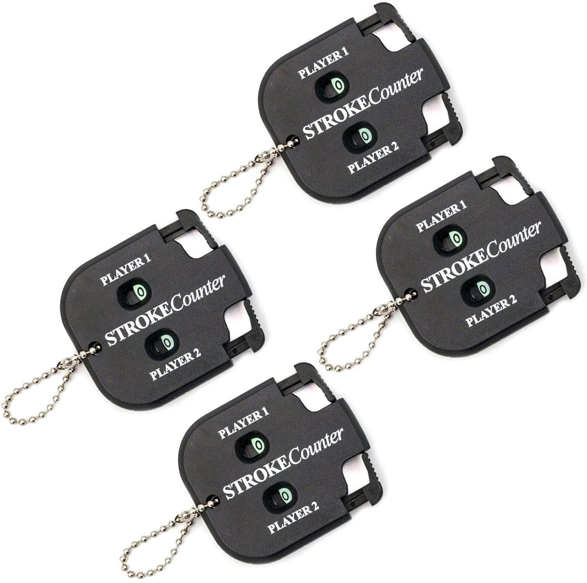 Dailygoods- Slagteller Compact - 4 Stuks - Draagbaar - Kunststof - Golf Score Teller - Lichtgewicht en Duurzaam - Golfscoreteller