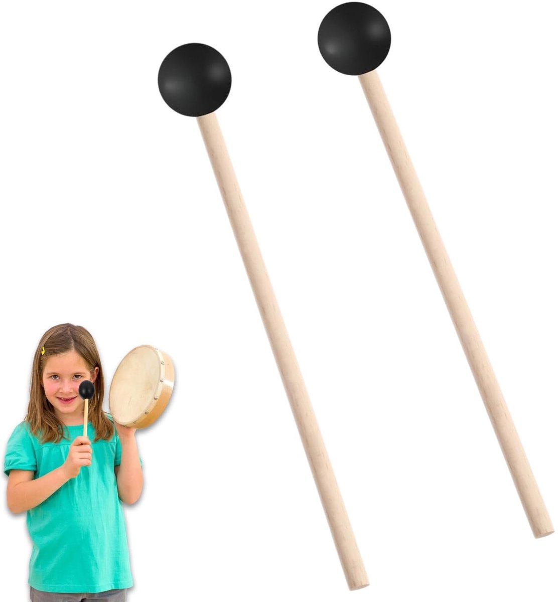 Dailygoods - Houten Drumstokken 22 cm voor Muziek en Spel