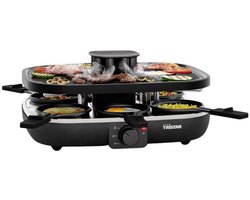 Tristar Gourmetset - RA-2760 Clean Air - Ingebouwde afzuiging - 1100W - Bakplaat 6 personen - Zwart
