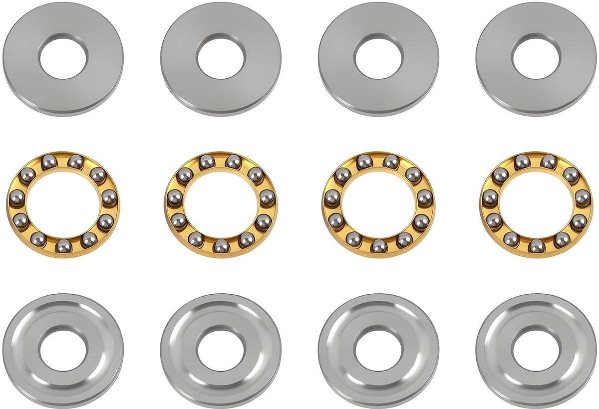 Dailygoods - Set van 4 Axiale Kogellagers voor Machinebouw