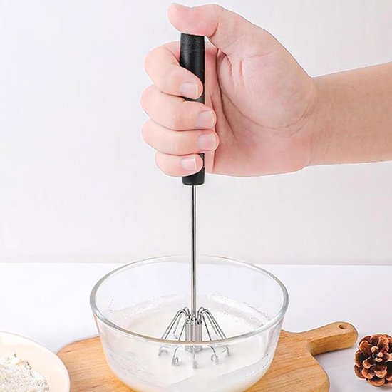 Eiermixer Klopper - Handmixer Keuken - Bakken en Klop - Semi-automatisch Ontwerp - 26 cm Lengte - Zwart — afbeelding 2