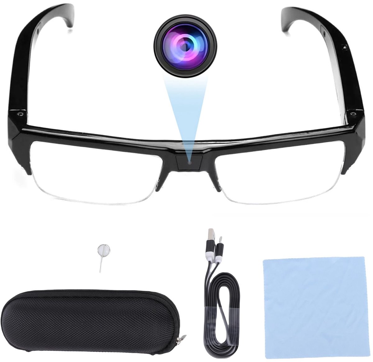 Dailygoods- Sportcamera 1080p Hd - Draagbare Bril - Intelligente