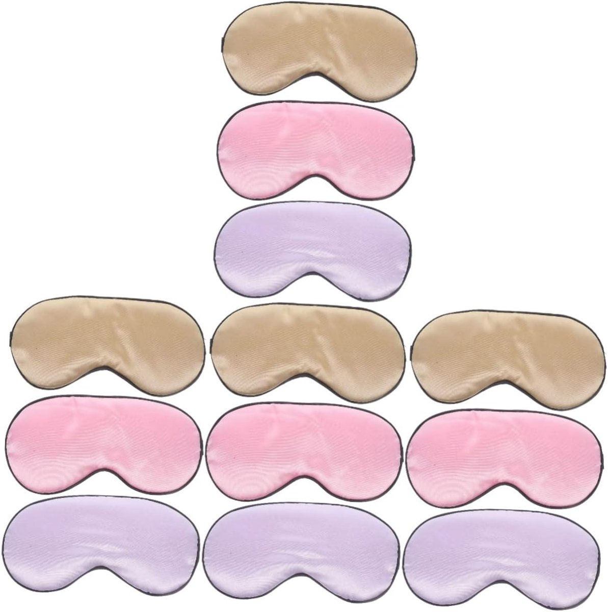 Slaapmaskers - Oogbedekking - Diepe Slaap - Lichtblokkerend - 12 Stuks - Diverse Kleuren