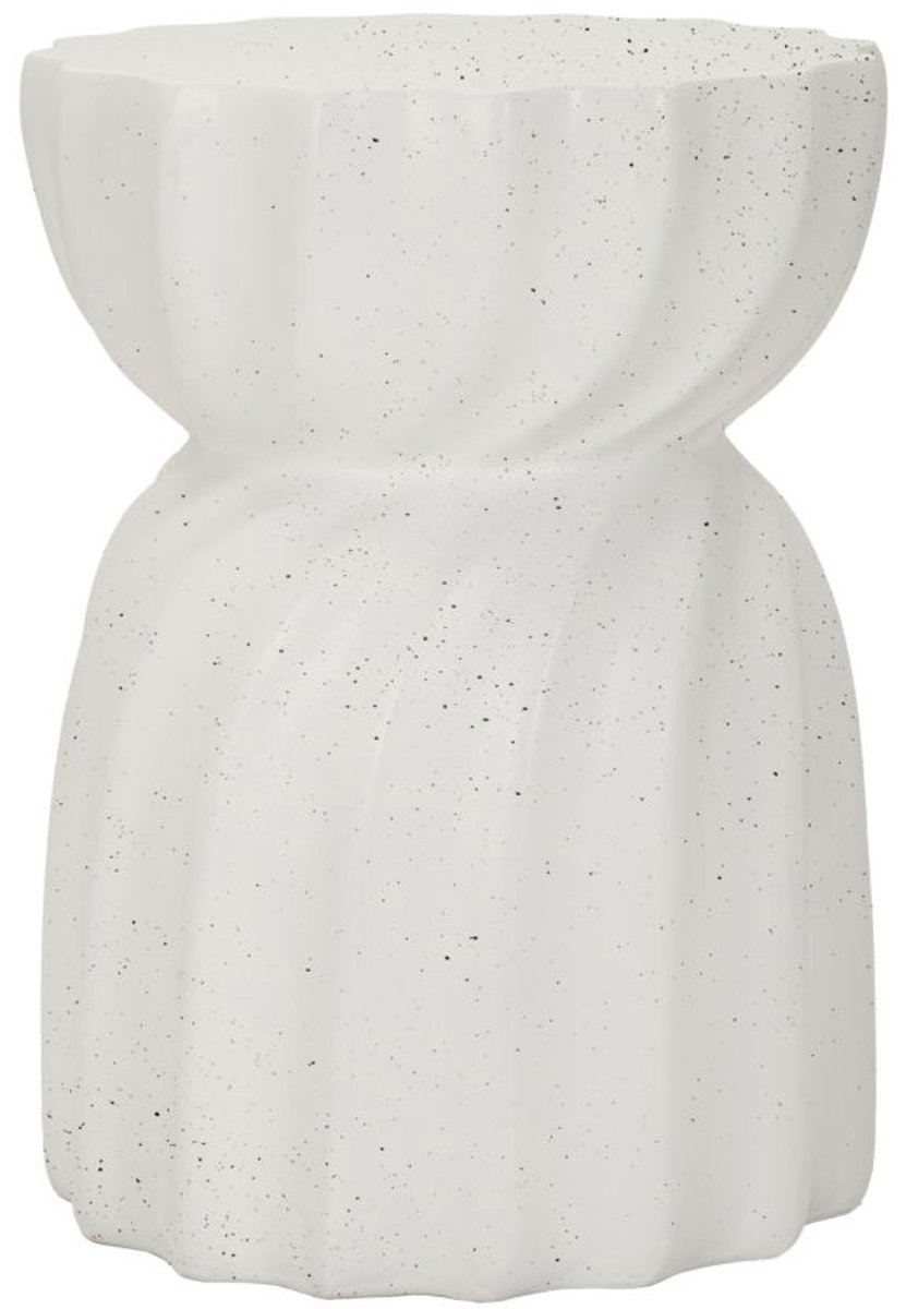 Mauro Ferretti Bijzettafel Twisty End Table Ø 36×47,5 cm Crème