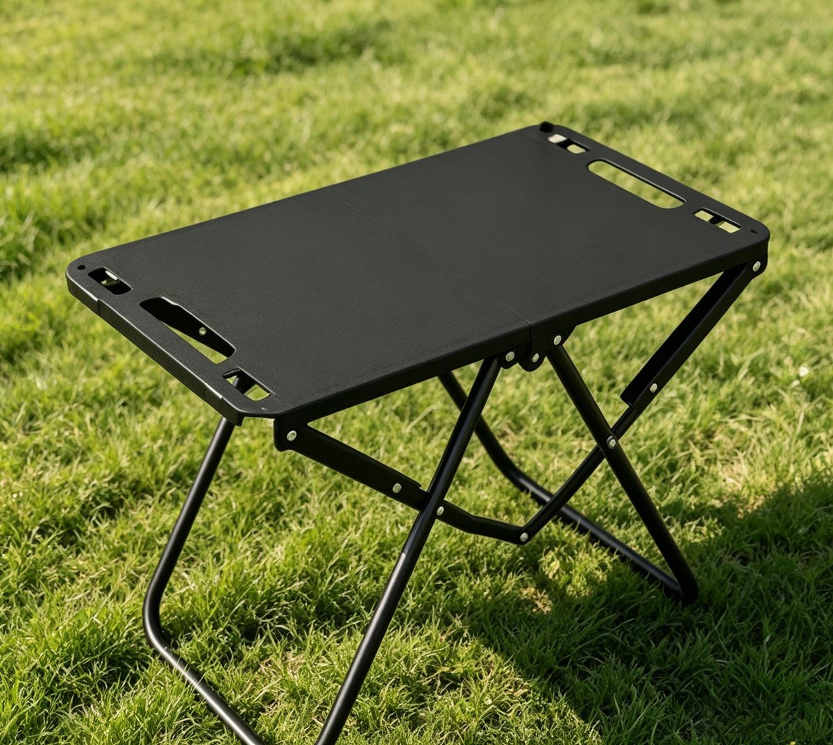Opklapbare barbecuetafel geschikt voor buitengebruik afmetingen 58*36*40 cm draagbare campingtafel lichtgewicht metalen barbecuetafel met opbergtas geschikt voor kamperen picknicks en barbecues zwart