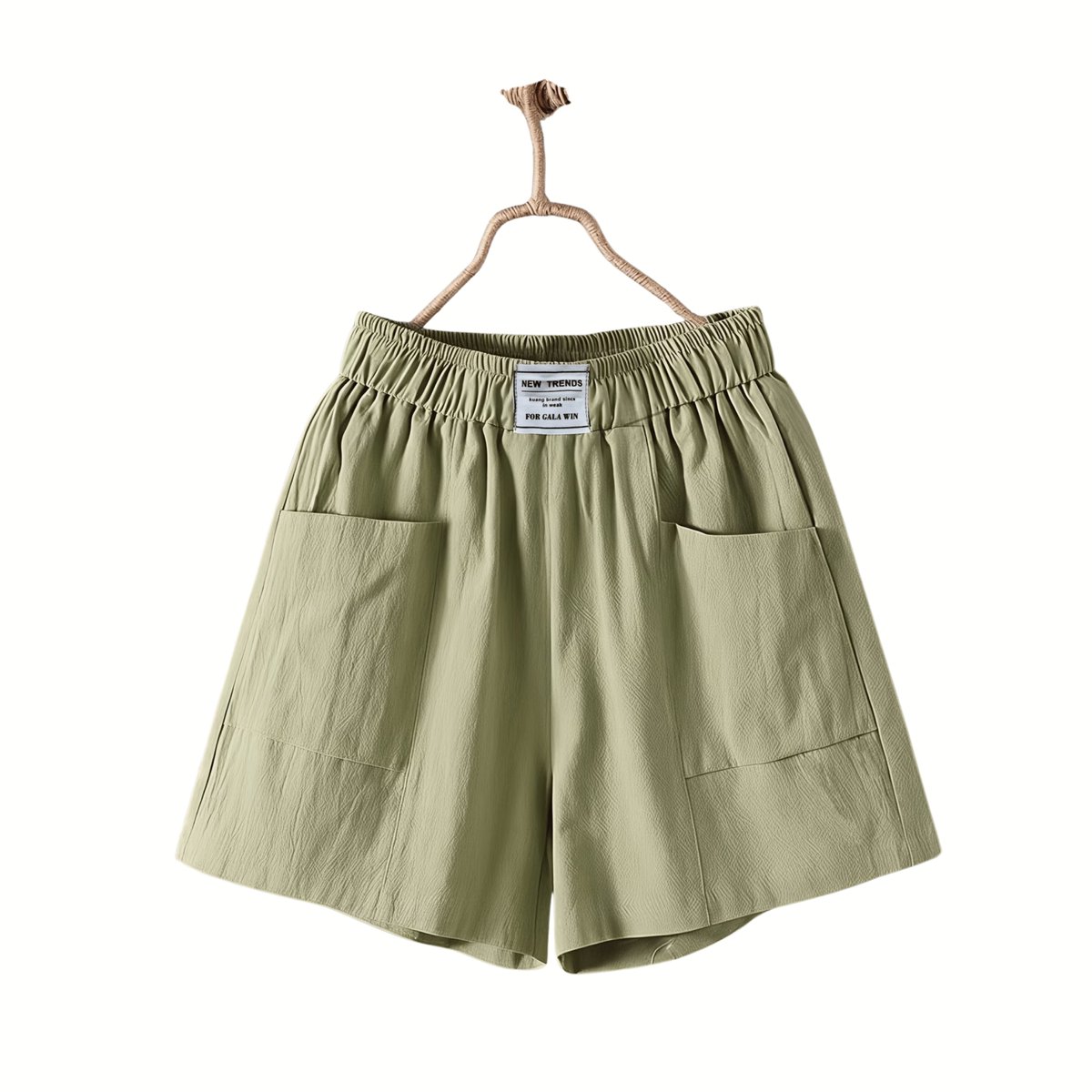 Currero Korte Linnen Broek Dames Zomerbroek Volwassenen Korte Broek Shorts Strandbroek Zomer Ibiza Stijl Licht Groen