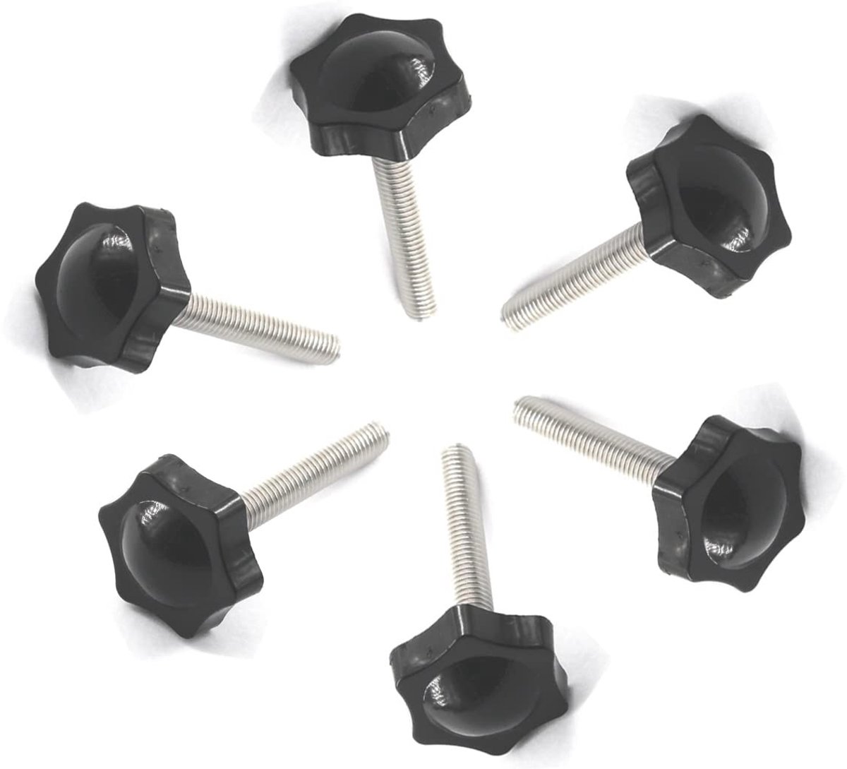 Dailygoods- Handknop 25mm - 16Pcs - Aanscherping Schroef - Roestvrij Staal - Hoogwaardig Kunststof - Duurzaam en Eenvoudig te Installeren - Aanscherpschroef
