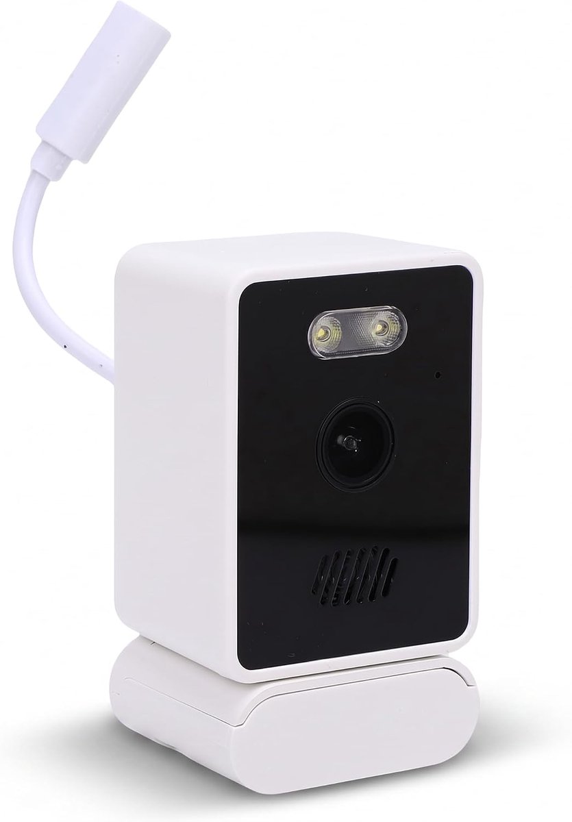 Beveiligingscamera Binnen - WiFi Camera Thuis - Huisbewaking - 2K Resolutie Groothoek - 9 x 9 x 6 cm - Wit